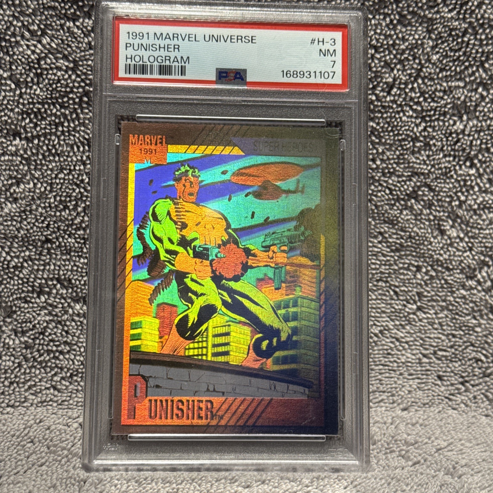Impel 1991 Marvel Universe Punisher Hologram Card #H-3 PSA 7