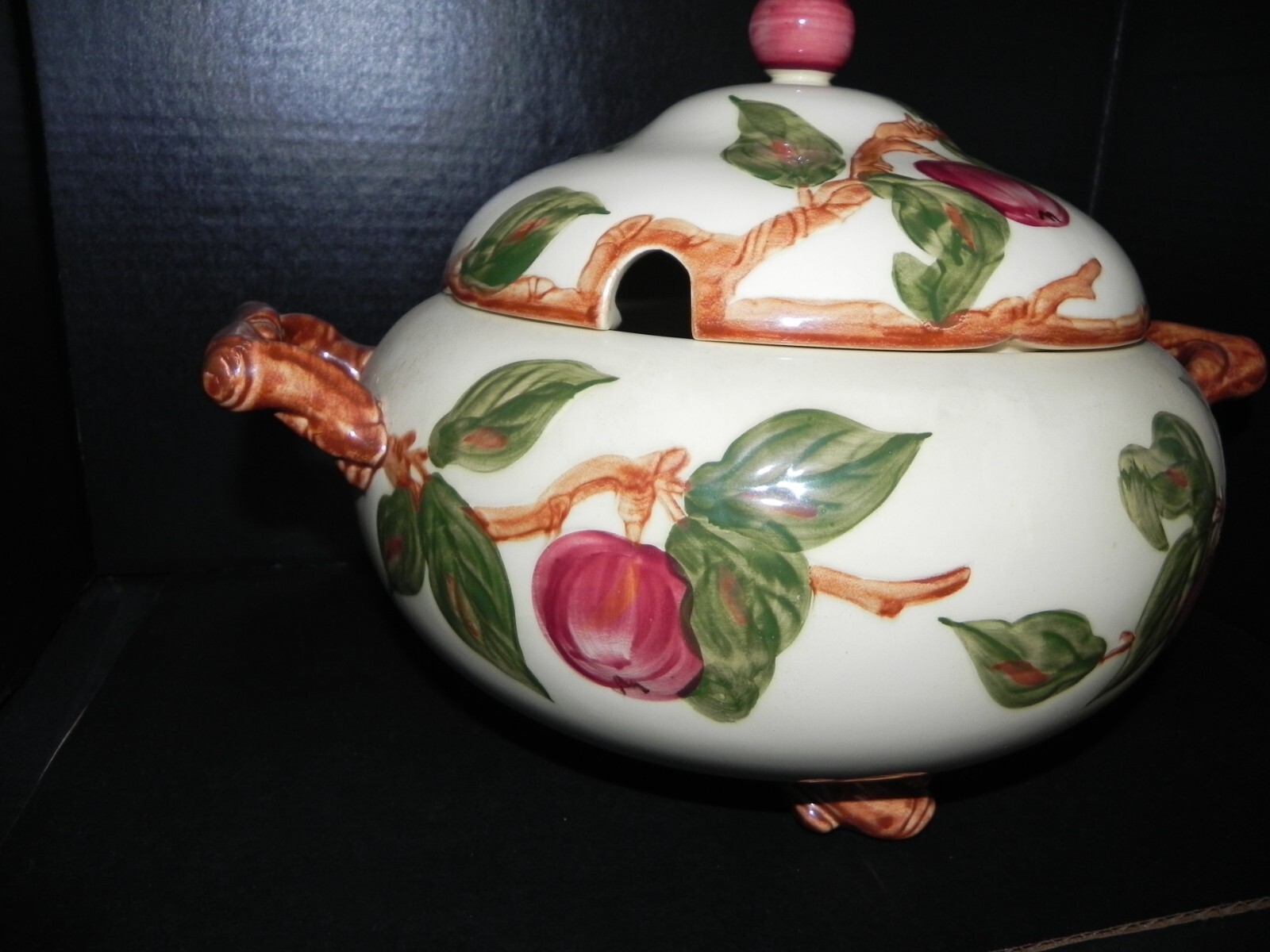 Rare APPLE Soup Tureen With Lid Open Handles (USA) by Franciscan