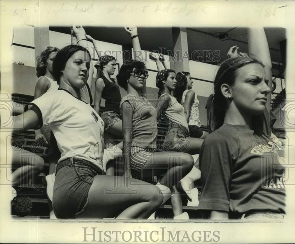 1976 Press Photo Part of East Jefferson High School life, dance team practices. 1976 Press Photo Part of East Jefferson High School life, dance team practices.