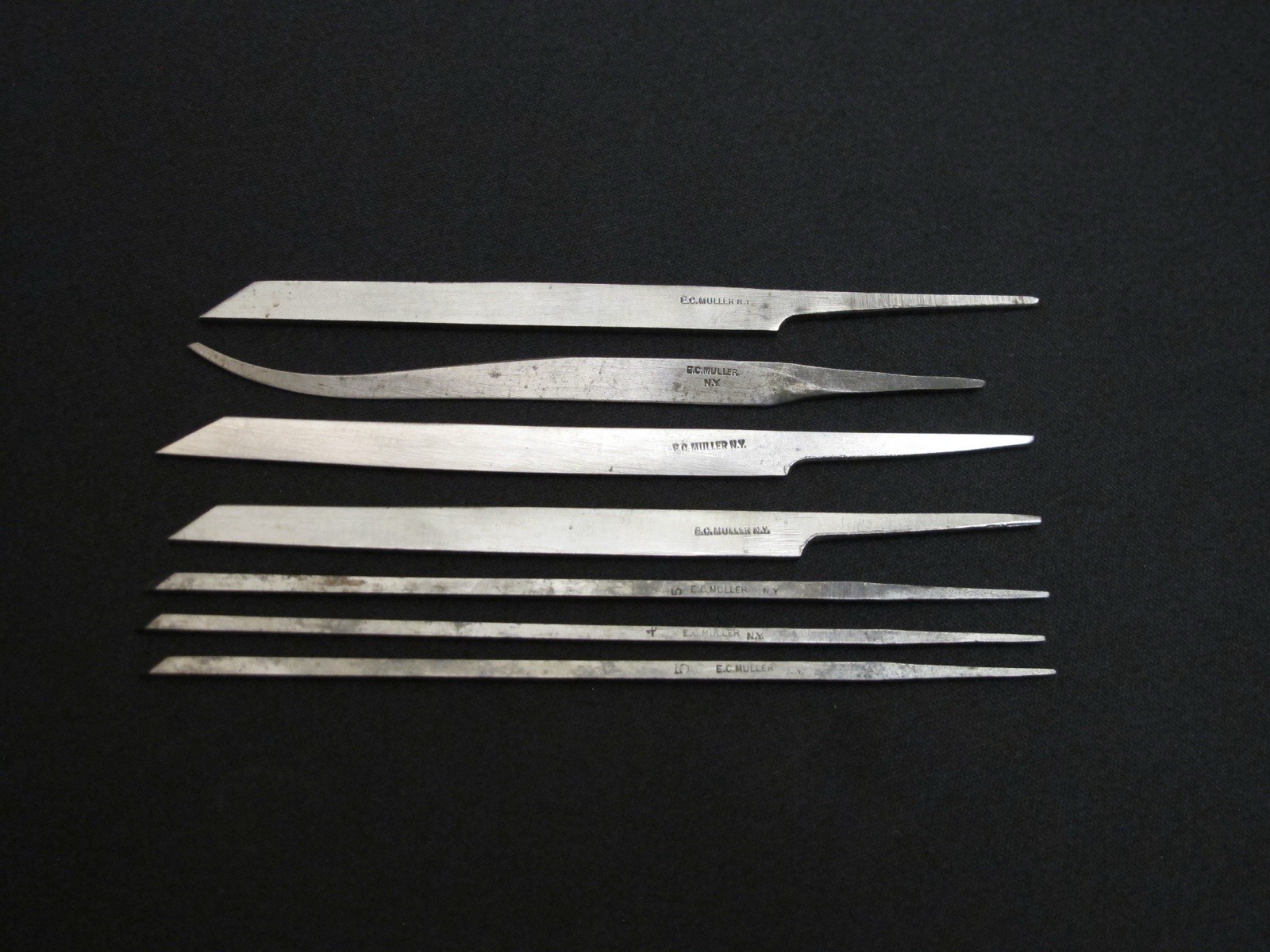 7 Vtg“E.C.MULLER CO.”Jewelers/Silversmithing Chasing/Engraving Antique Rare Tool