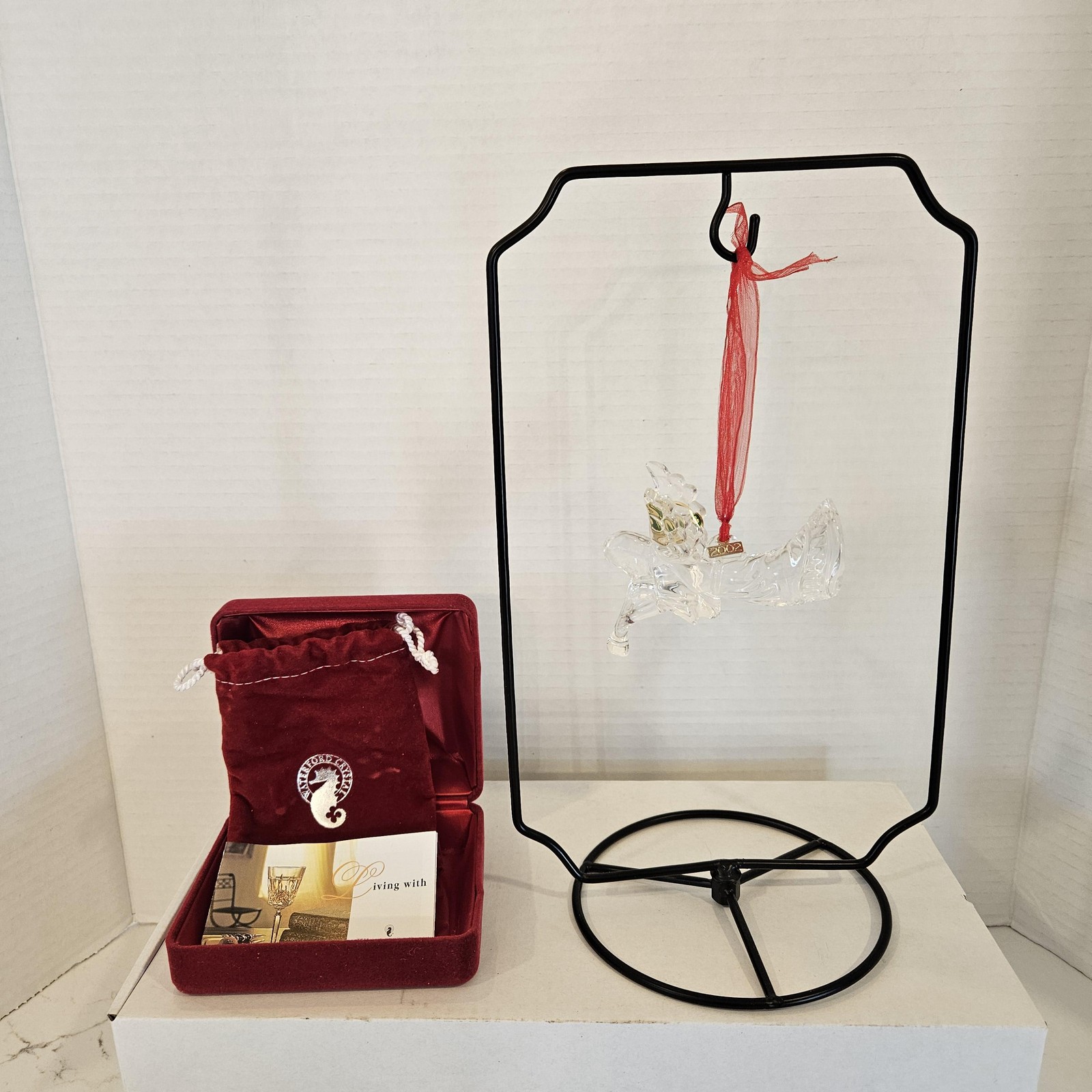 Waterford Crystal 2002 Archangel Ornament Clear Trumpet Angel W/ Box Ireland