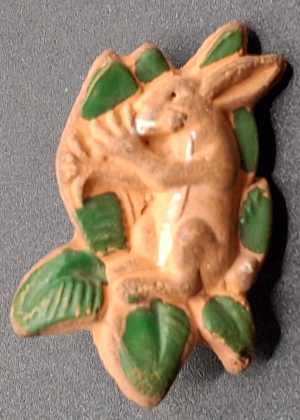 Vintage WWII German WHW Winterhilfswerk Rabbit Bunny Terracotta Pin
