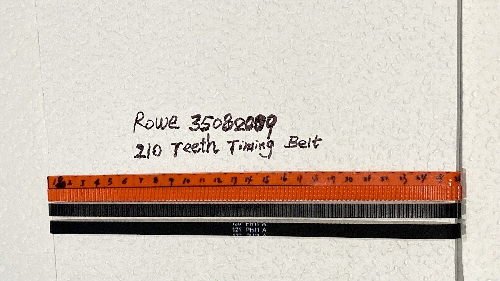 Rowe Bill Changer replacement belt 35082009, BA 50 Timing belts, 2pcs Black
