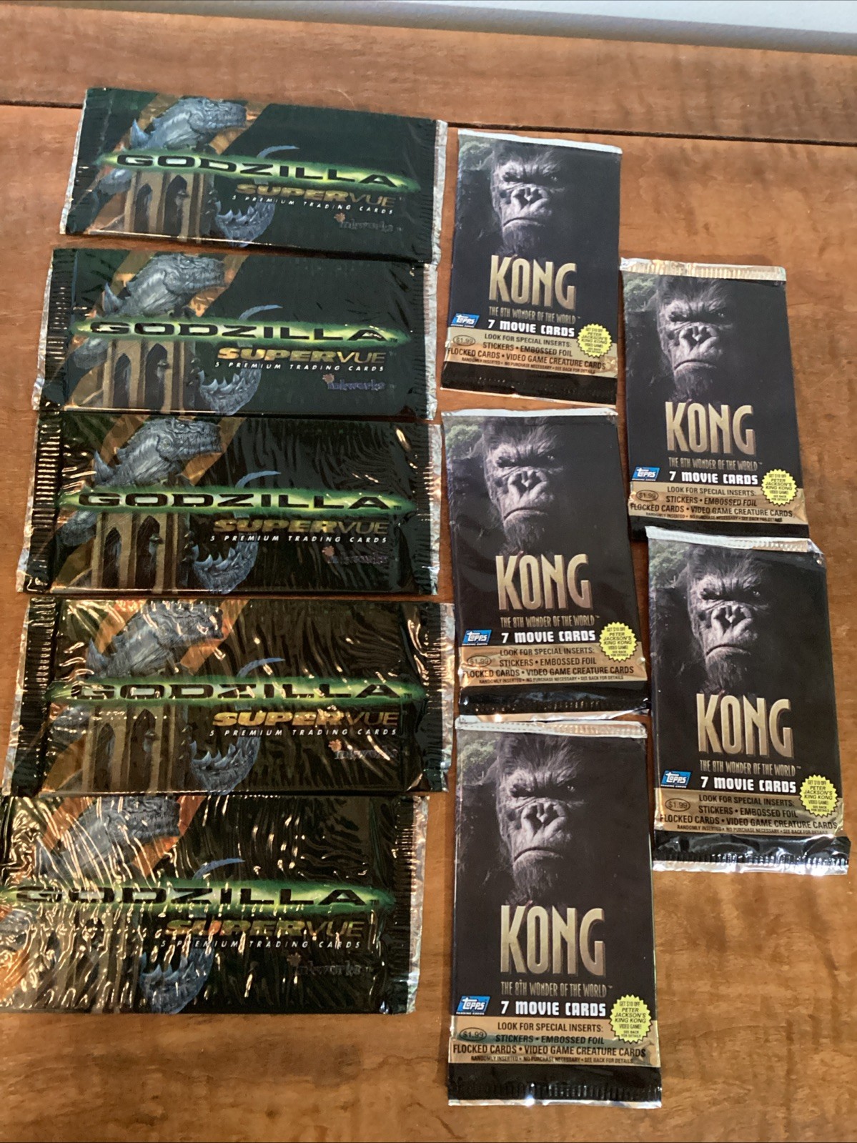 Lot of 10 King Kong And Godzilla Unopened Packs