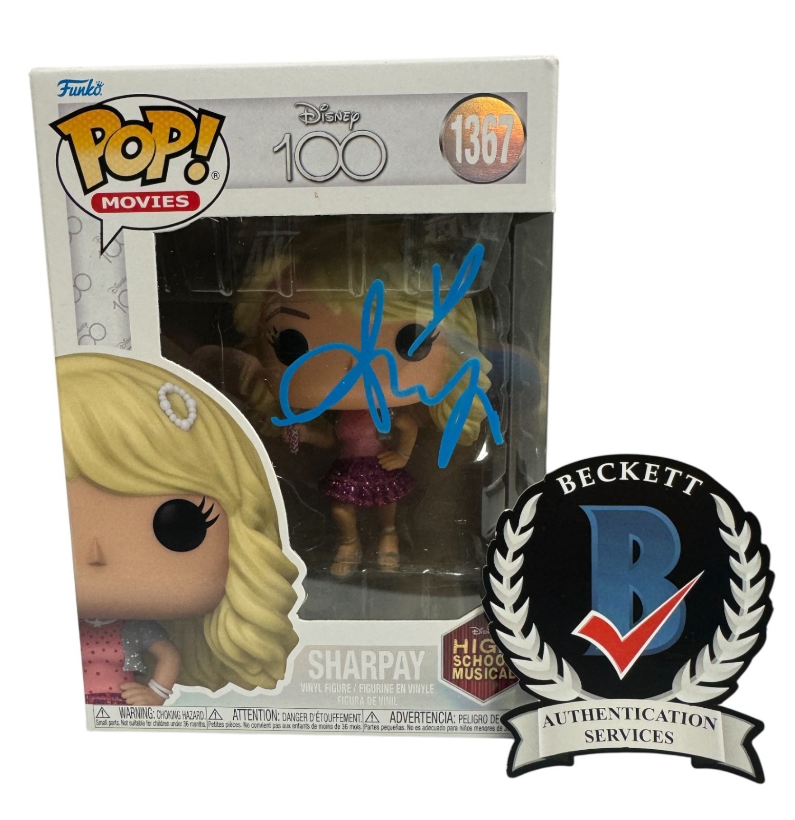 Ashley Tisdale Signed Autograph Funko Pop 1367 High Schol Musical Beckett BAS