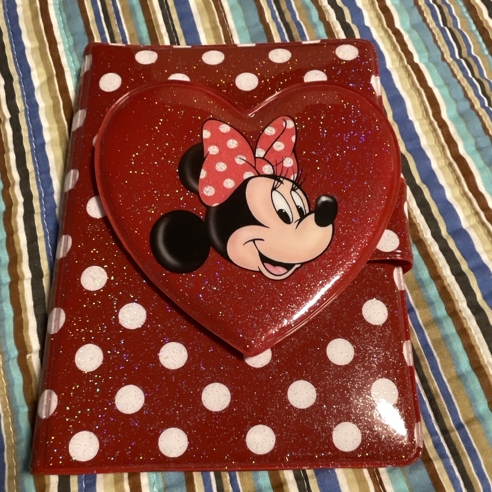 Disney Minnie Mouse Red Polka Dot Spiral Lined Notebook Journal Heart Cover