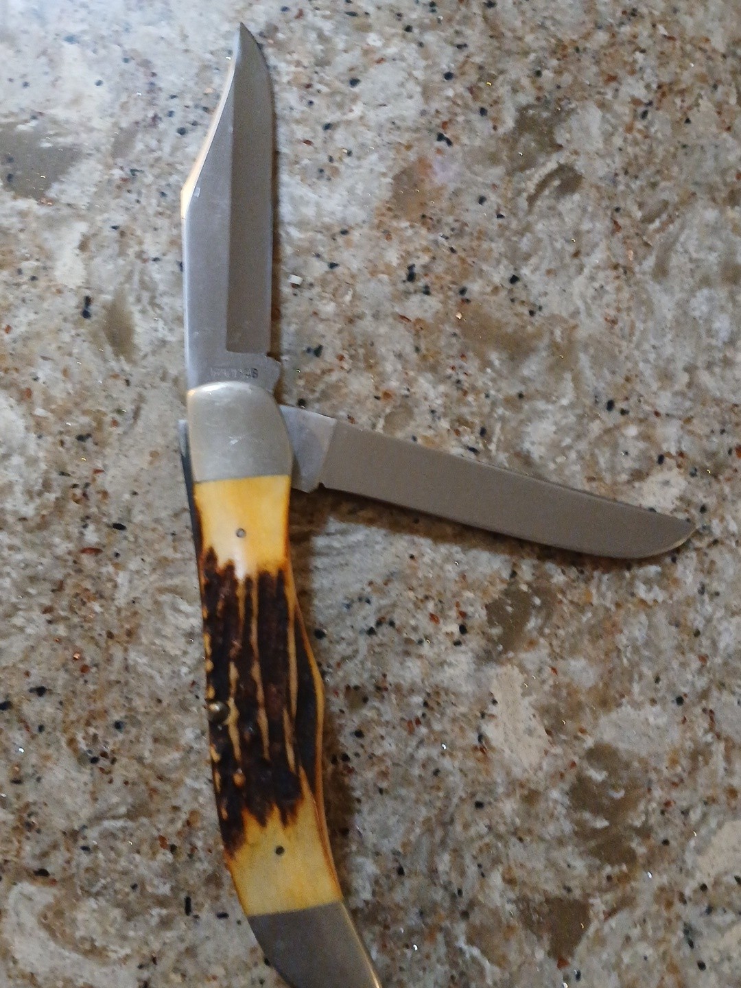 CASE Knife XX Blue Scroll STAG FOLDING HUNTER KNIFE 5265SAB In Excellent Shape 