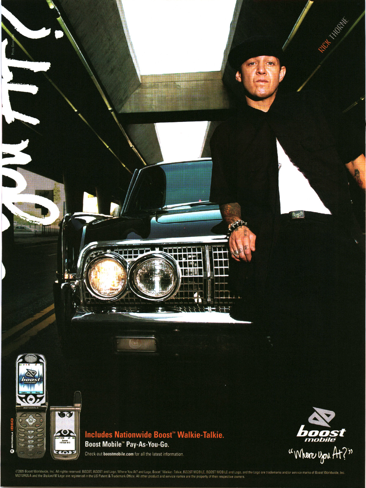 2005 Boost Mobile Motorola i860 Rick Thorne BMX Cell Phone Print Advertisement 2005 Boost Mobile Motorola i860 Rick Thorne BMX Cell Phone Print Advertisement