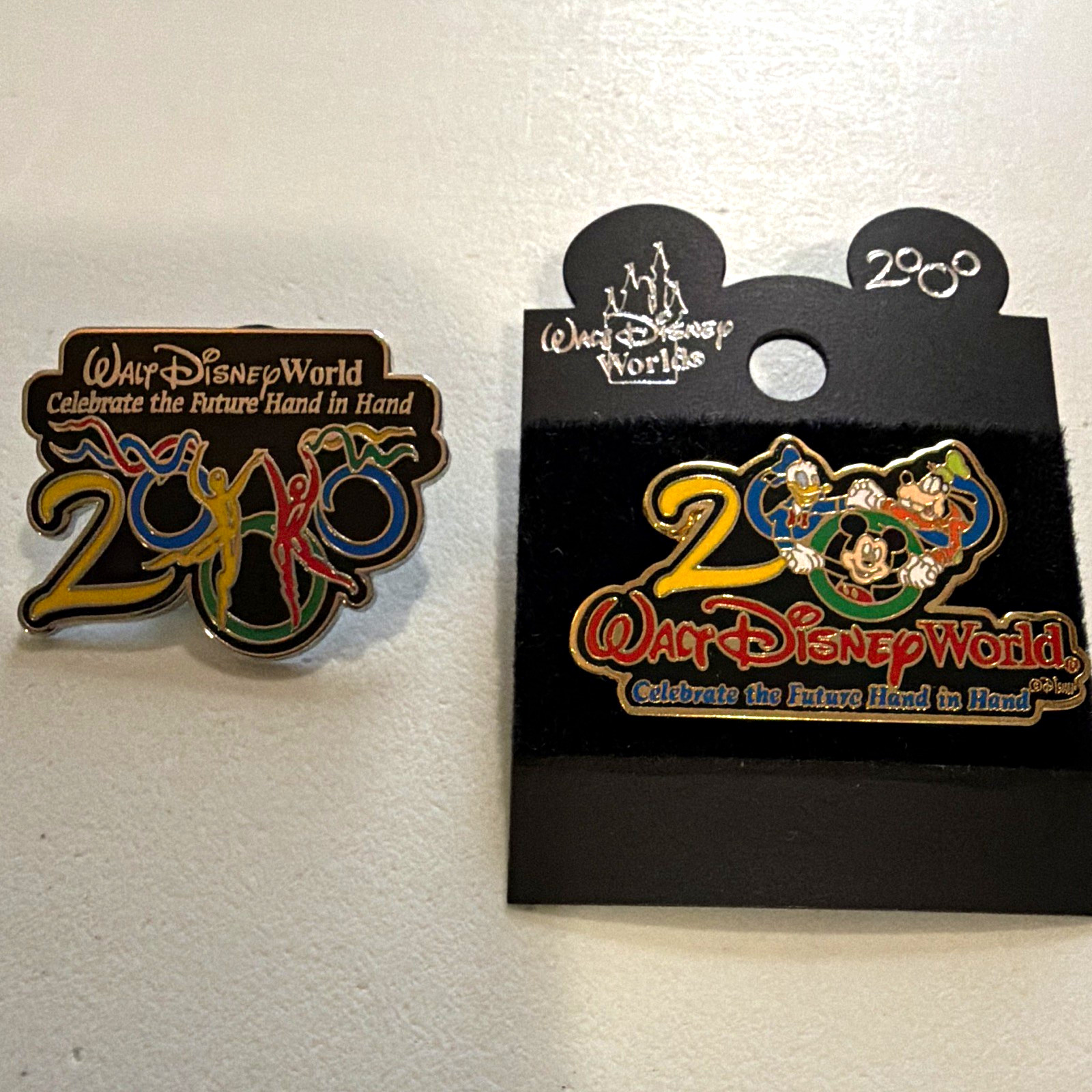 Vintage 2000 Walt Disney World Pin Lot Millennium Celebrate Future Hand In Hand