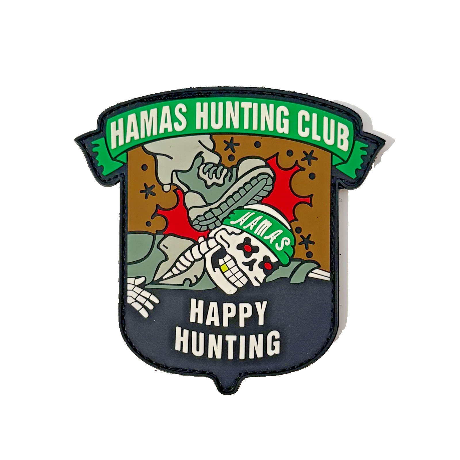 IDF Israel Morale Patch PVC Happy Hunting