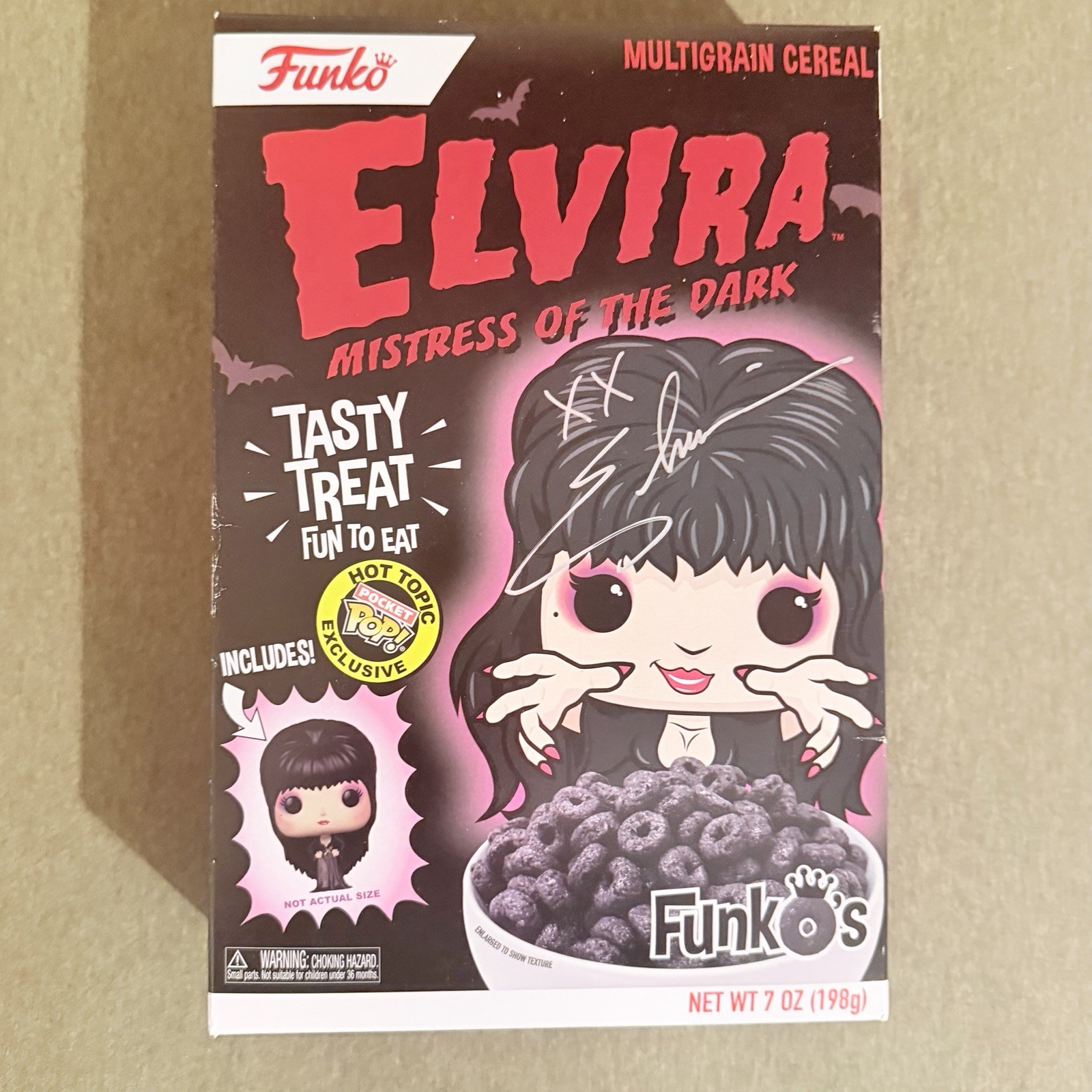 Elvira Mistress Of The Dark Funko POP Funko’s Cereal Signed Autograph Rare