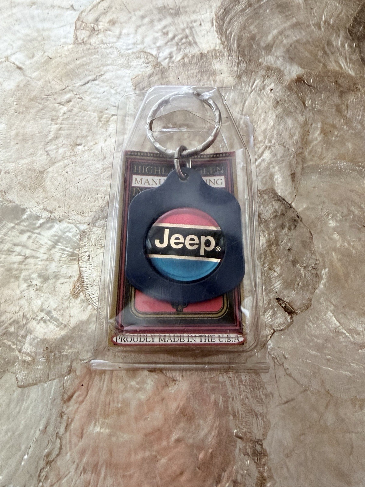 Vintage Jeep Keychain Highland Glen Made in USA NOS Licensed Original Package