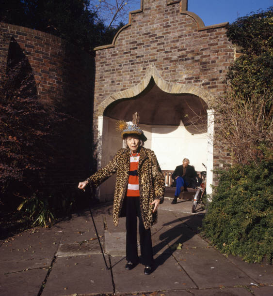 Argentine British artist Eileen Agar wearing her \