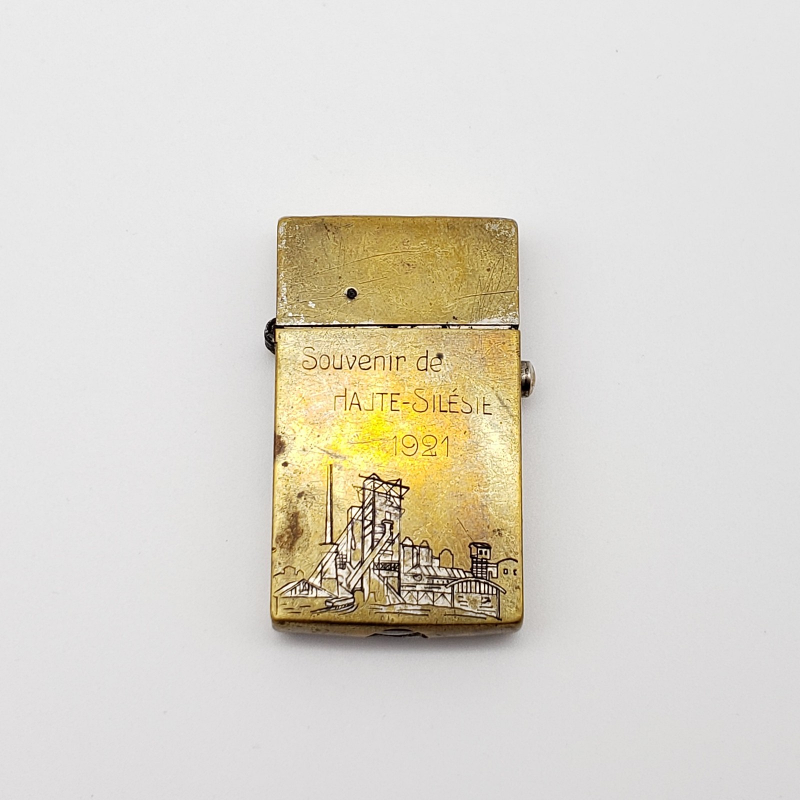 Antique 1921 H.W. Hahway Patent 3 Automatic Petrol Lighter Haute-Silesie