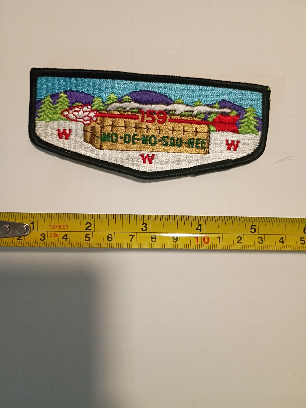 Boy Scout OA Ho-De-No-Sau-Nee Lodge 159 PreFDL Order Of The Arrow Flap Patch WWW