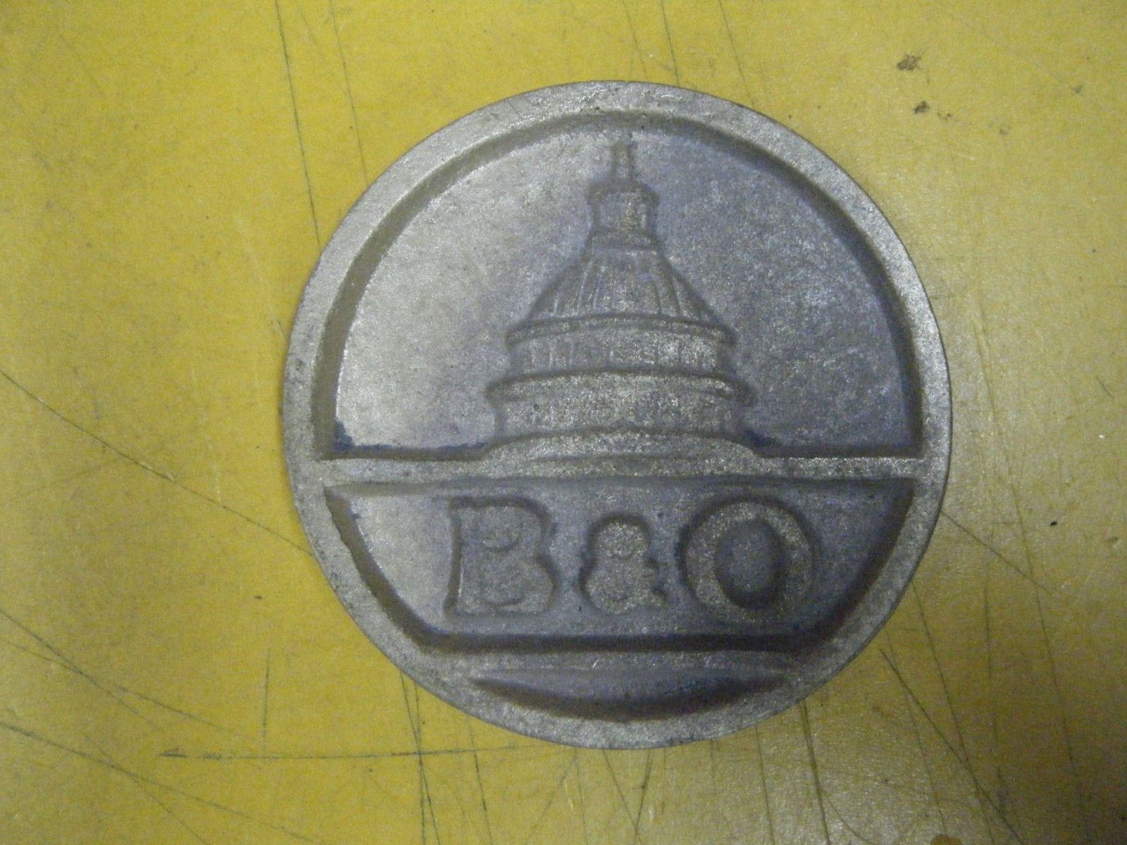 Vintage Brass B & O Railroad Medallion.         3 3/8 Inches Across