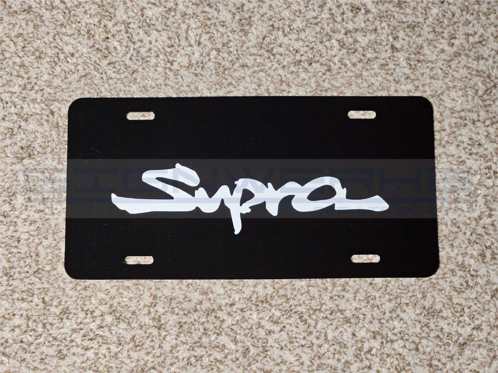 Toyota A80 Supra Metal Plate novelty vanity MK4 Black plate Toyota A80 Supra Metal Plate novelty vanity MK4 Black plate
