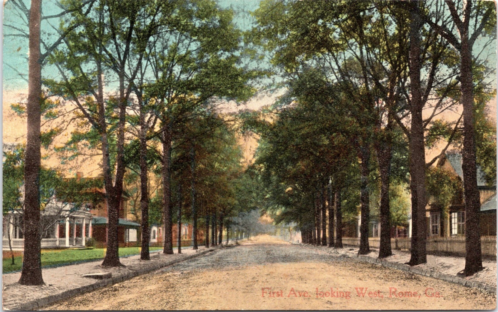 First Avenue Looking West, Rome Georgia - 1914 Posted divided back Postcard First Avenue Looking West, Rome Georgia - 1914 Posted divided back Postcard