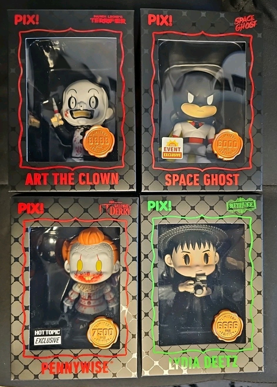 Thrilljoy Pix Lot Of 4 Vinyl Figures Heroes Non-Chase Hot Topic & Con Exclusive