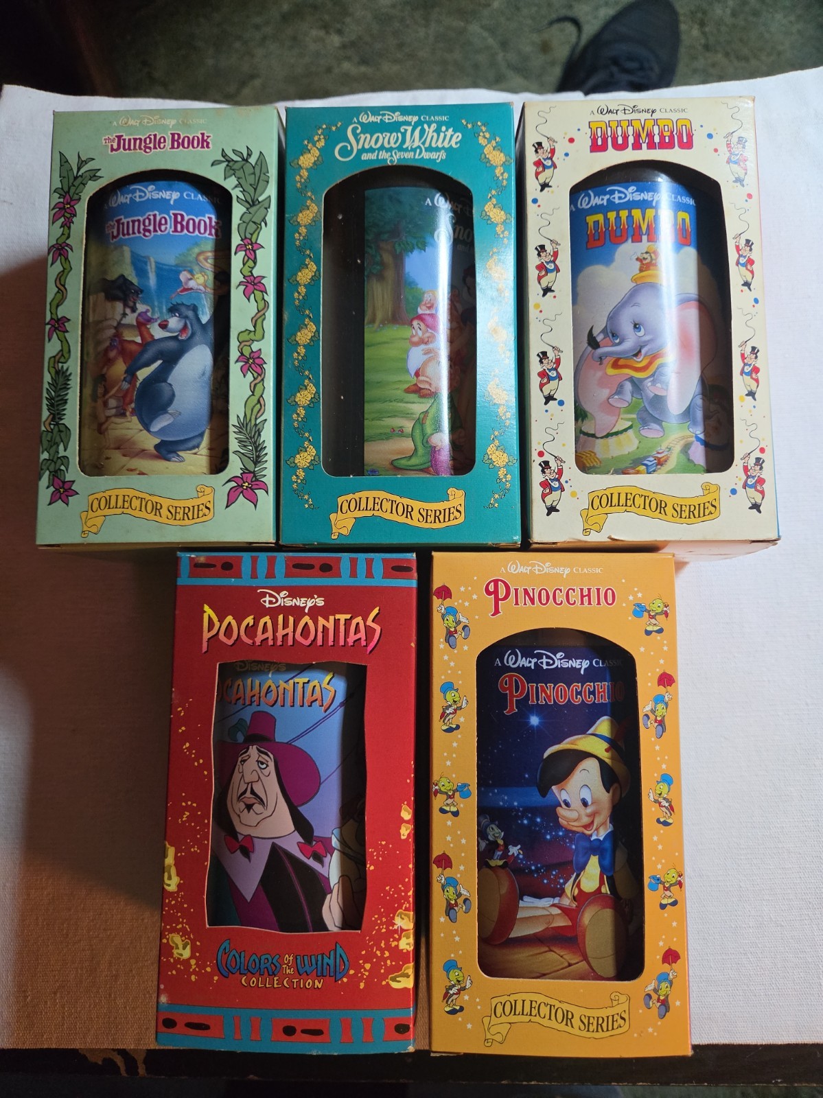 Vintage 1994 Burger King Walt Disney Glasses Still In Boxes