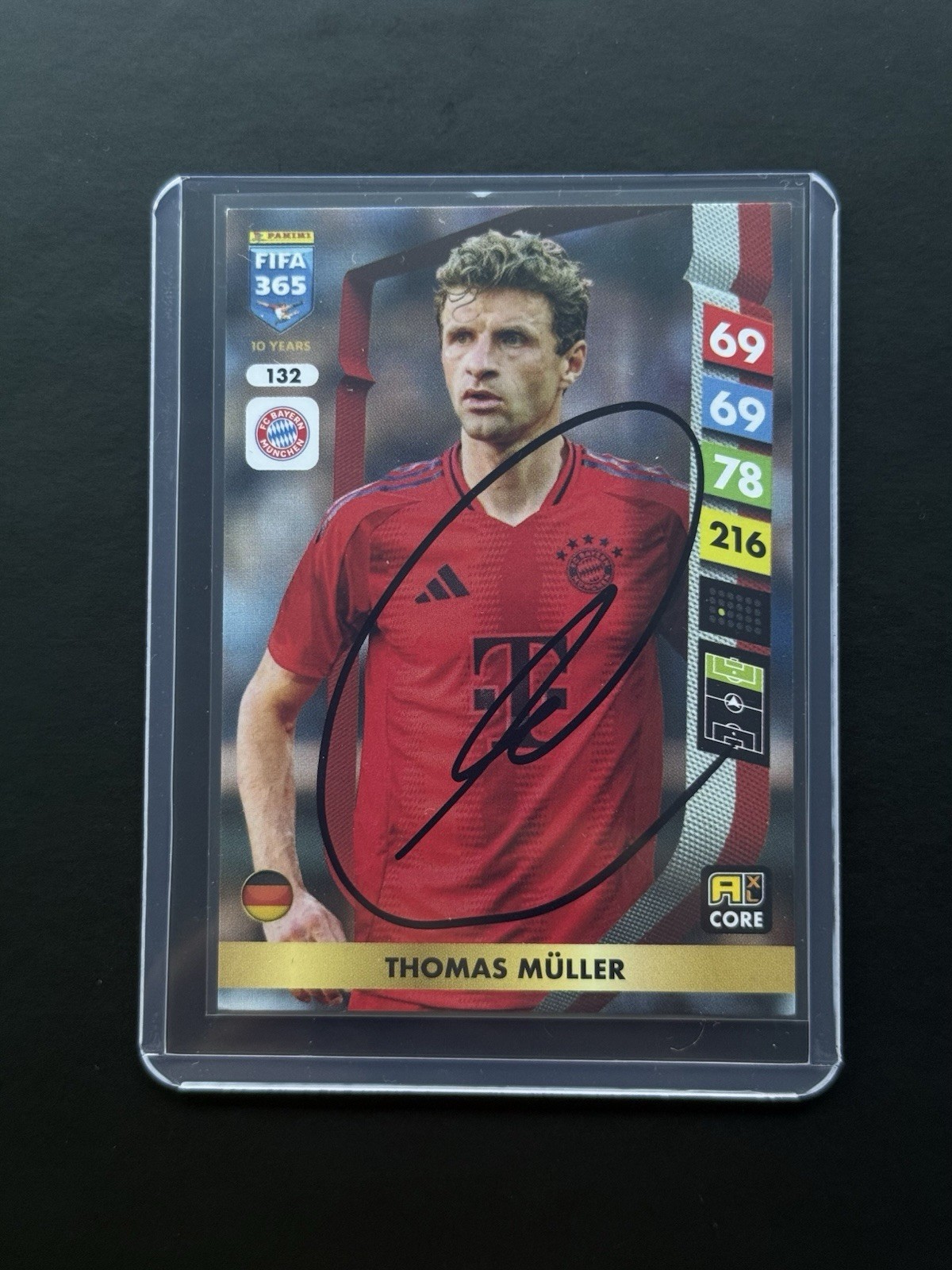 Thomas Müller Signed Panini Auto On Card Autograph FC Bayern Toploader COA