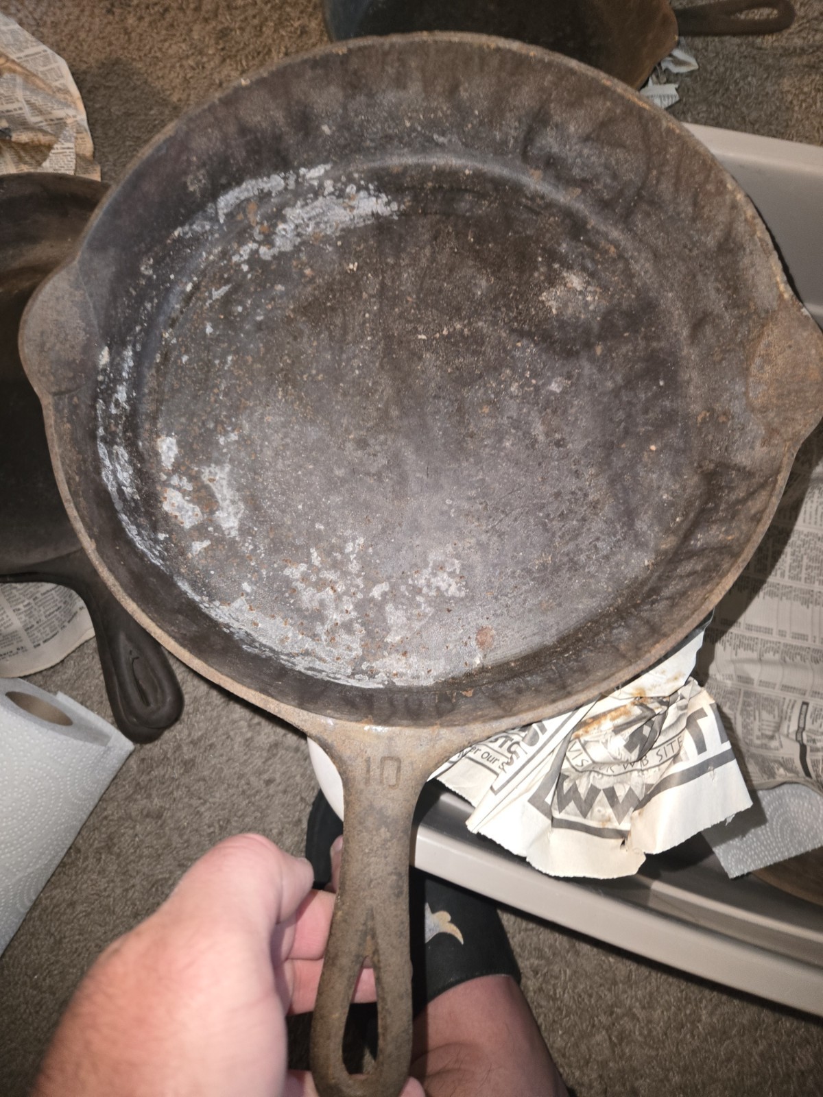 Vintage Griswold Cast Iron No. 10 Skillet 716C Erie PA