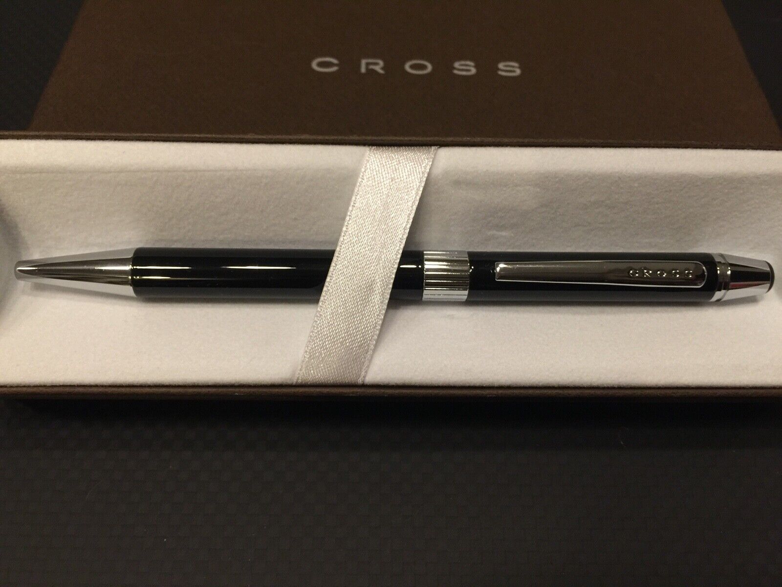 CROSS Gilford Ballpoint Pen Black and Chrome trim - New No BOX Blowout Sale