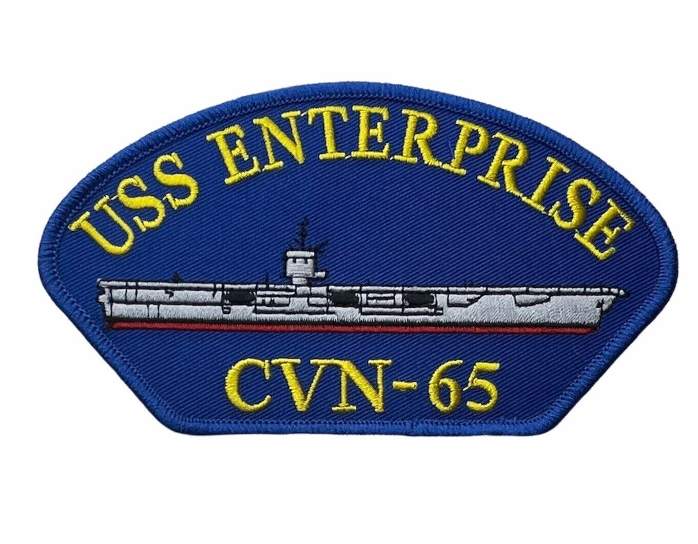 USS Enterprise Carrier CVN-65 Navy 5 Inch Blue Gold Cap Hat Patch EE1515 F7D1XX