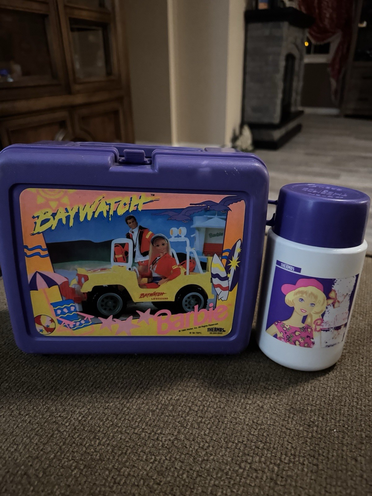 Vintage 1995 Barbie Baywatch Lunchbox & Thermos Set