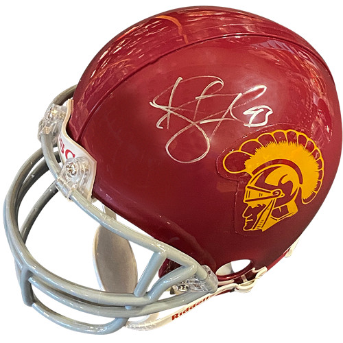Troy Polamalu Autographed USC Trojans Mini Helmet - Polamalu Holo