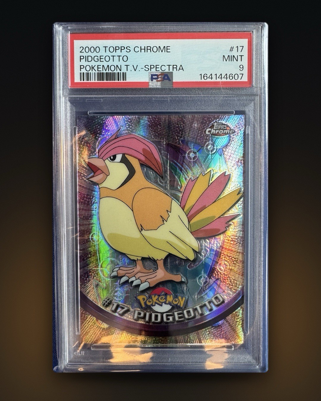 Topps 2000 Chrome Pokémon T.V.-Spectra Spectra-Chrome #17 Pidgeotto PSA 9