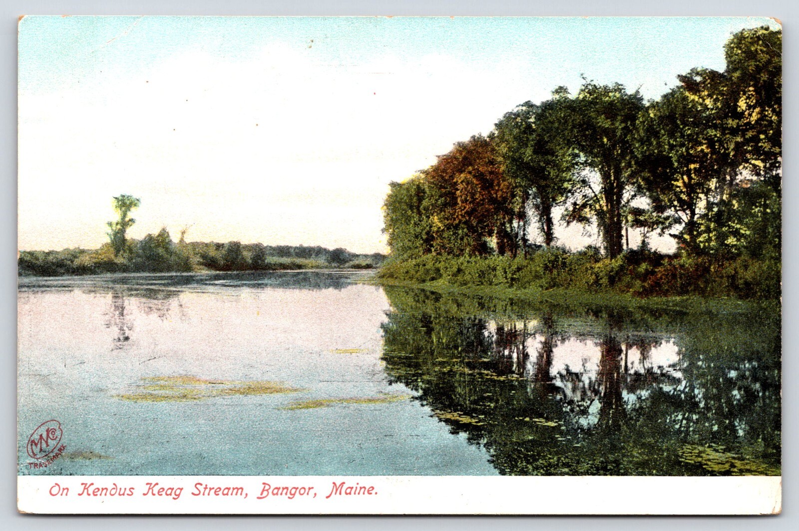 Vintage Postcard POSTED On Kendus Keag Stream Bangor Maine