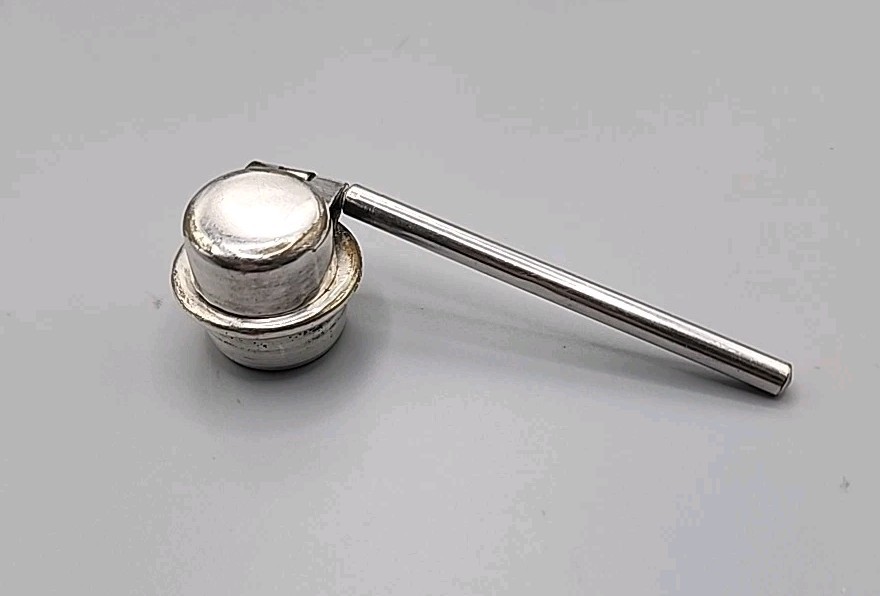Silver Brass Candle Snuffer - Round  Shape Design