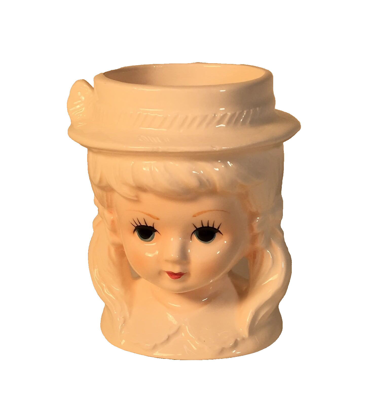 Vintage 1960\'s or early 70\'s  Ceramic Little Girl Small Head Vase 