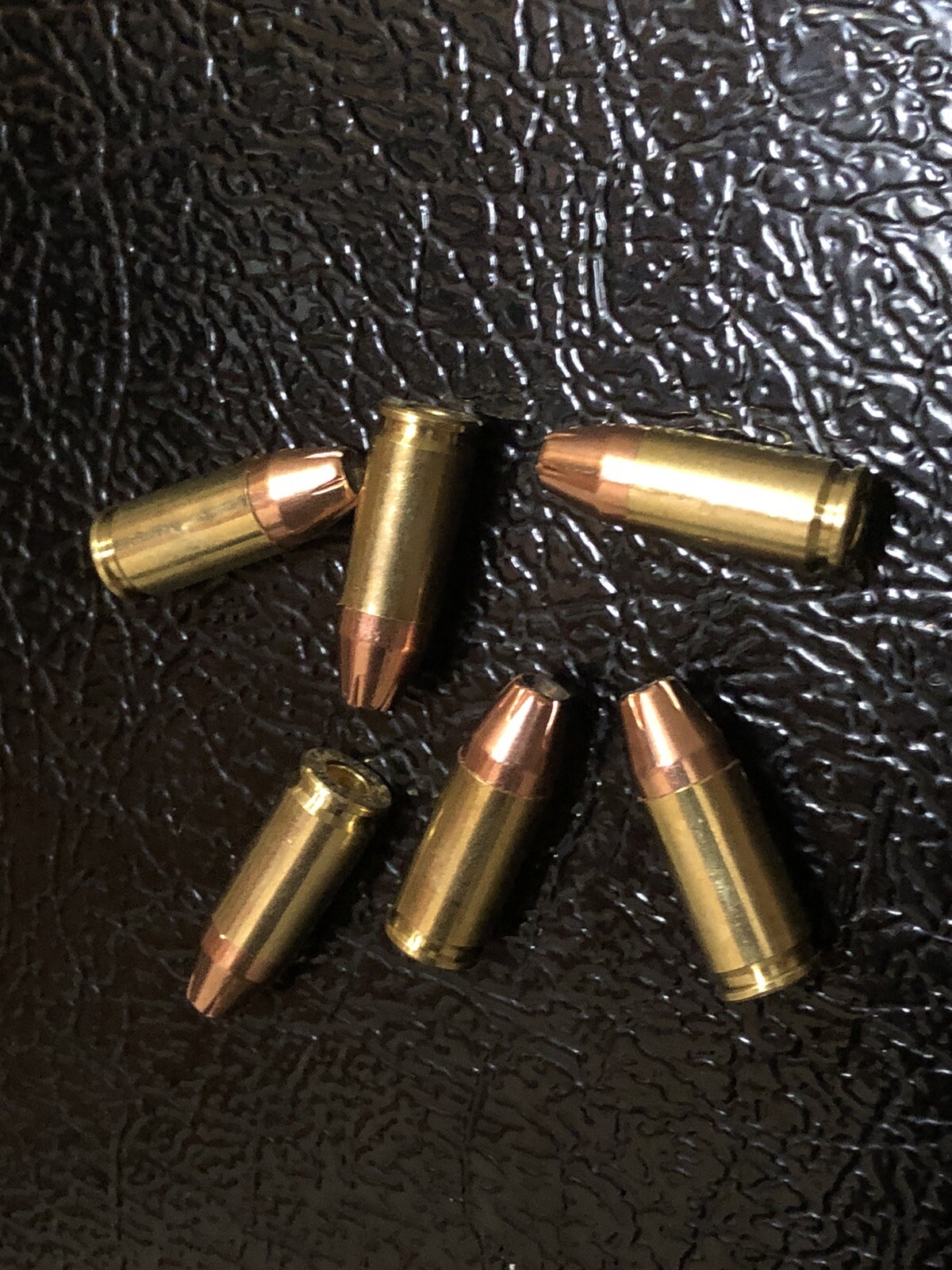 6 Pack Of 9mm Hollow Point Bullet Fridge Toolbox Magnets