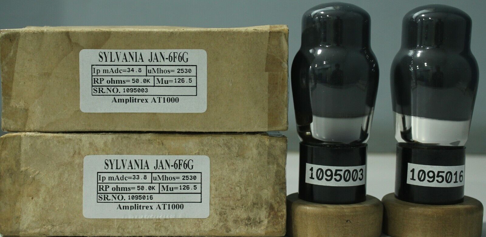 JAN-6F6G/VT66A Sylvania NOS NIB Made in U.S.A Amplitrex tested 1MP #1095003/16