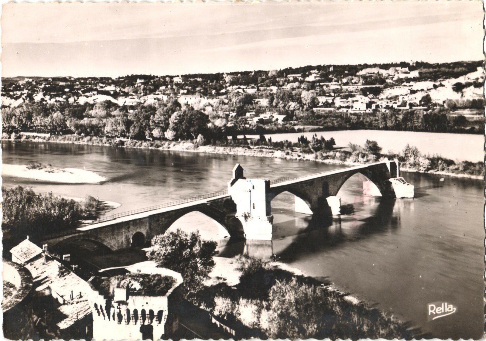 Avignon France Pont St-Bénézet Bridge RPPC Real Photo Postcard Unused