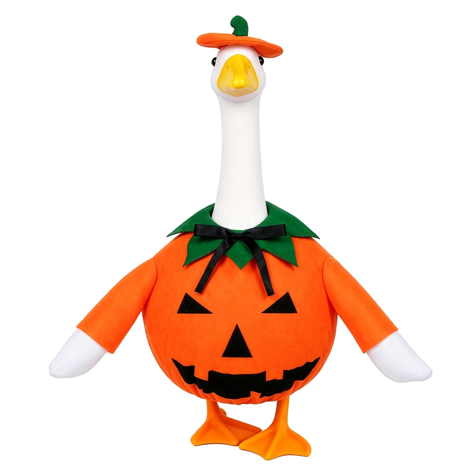 Halloween Pumpkin Goose Outfit for 23 Inch Porch Statue – One Size,