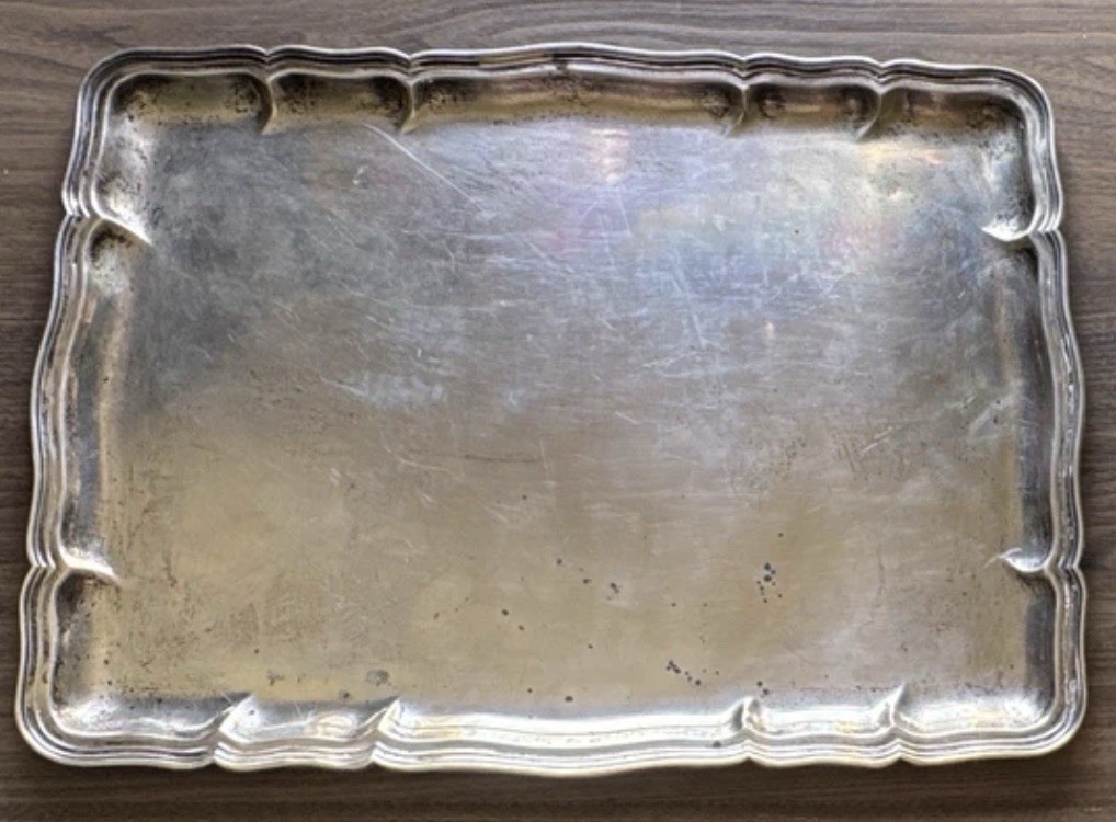 RARE Huge Antique German 830 Solid Silver Serving Tray Wilkens Platter 42cm 1kg RARE Huge Antique German 830 Solid Silver Serving Tray Wilkens Platter 42cm 1kg