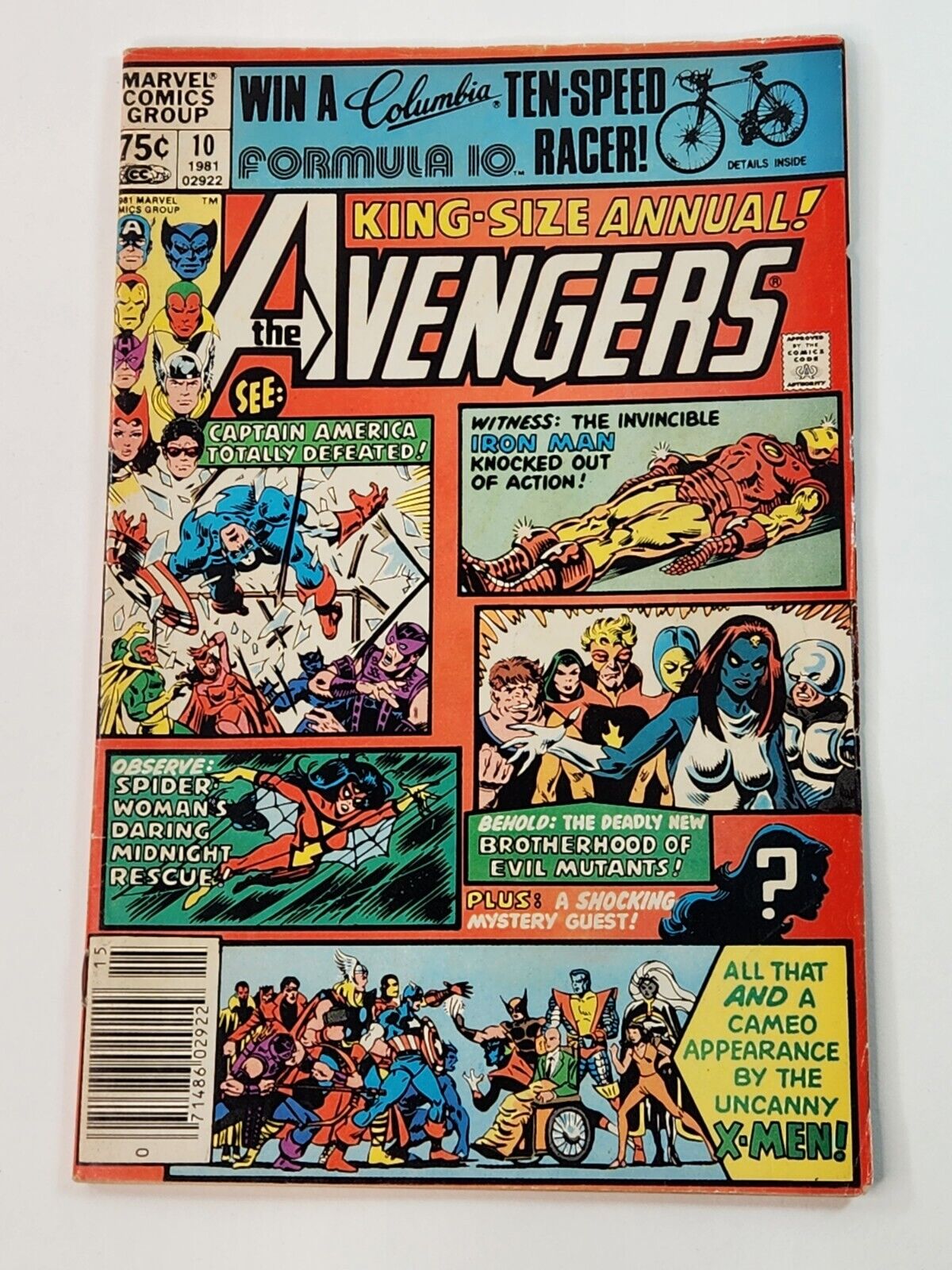 Avengers Annual 10 NEWSSTAND 1st App Rogue 1st Cover App Mystique Bronze 1981