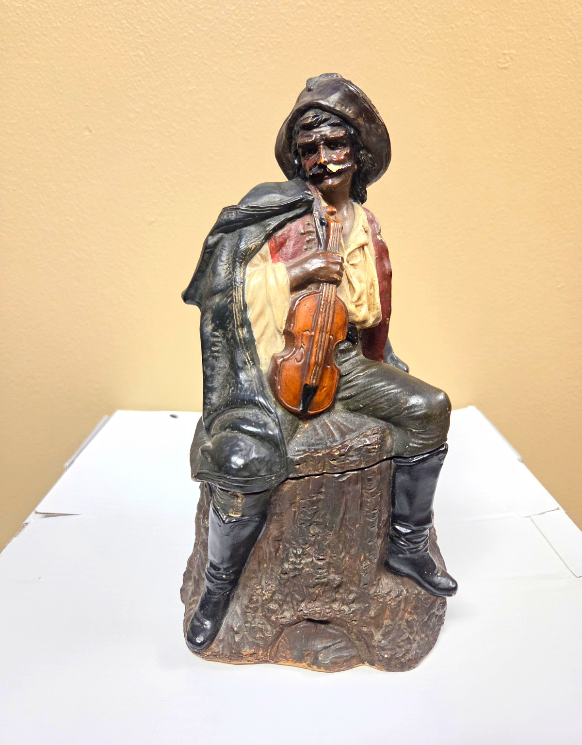 Antique Johann Maresch Figural Tobacco Humidor – Gypsy Violin Player