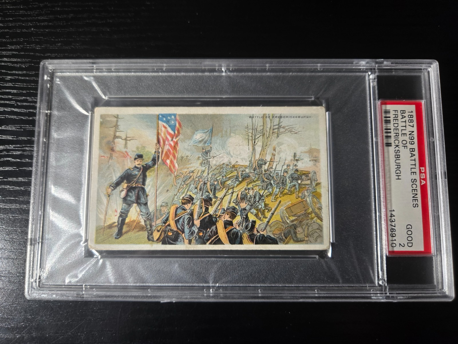 Rare 1887 N99 Battle Scenes Battle of Fredericksburg PSA 2 Gail & Ax tobacco