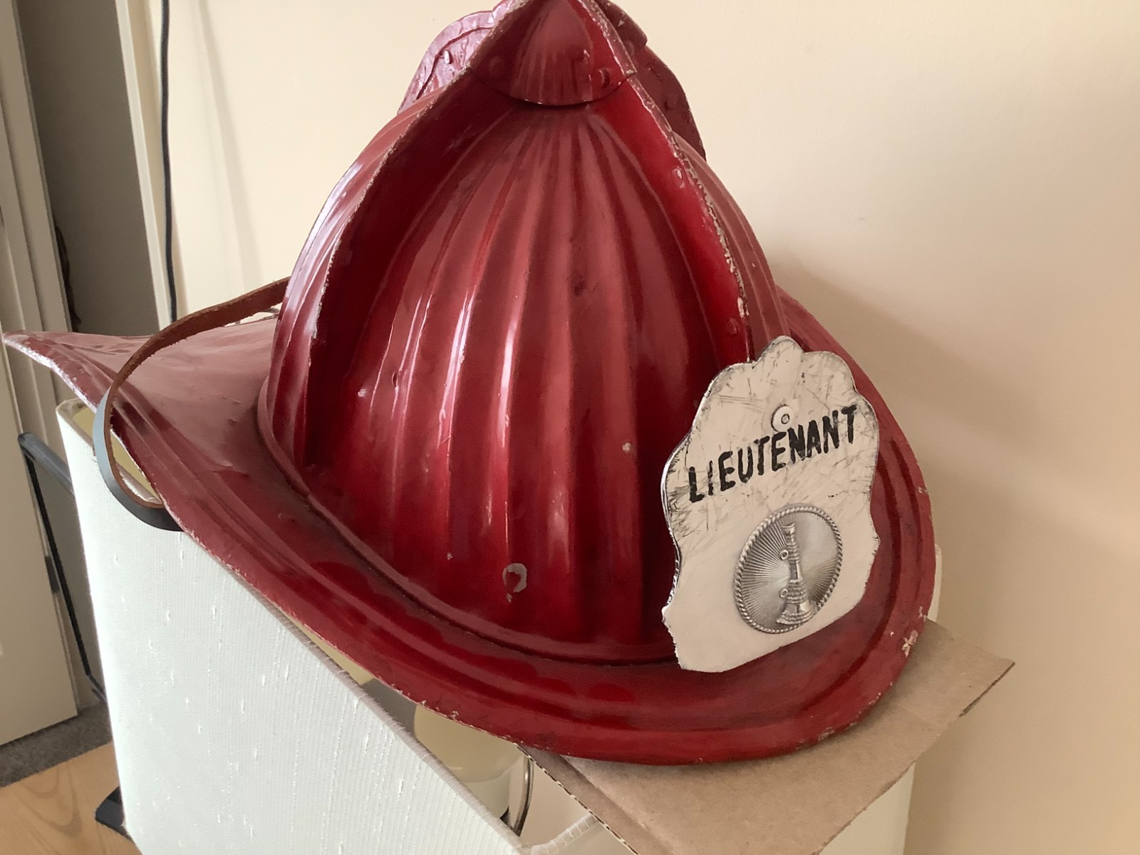 Vintage Fire Helmet- Cincinnati Ohio - Pettibone Brothers - Used 1940's to 50's