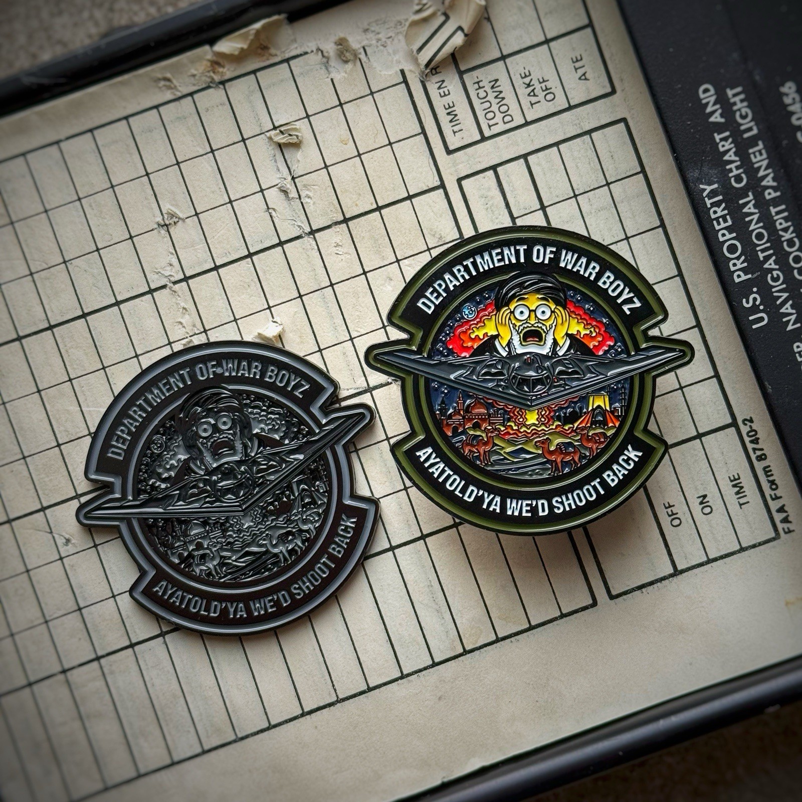 Operation Epic Fury “Ayatold’Ya We’d Shoot Back” B-2 Squadron Challenge Coin