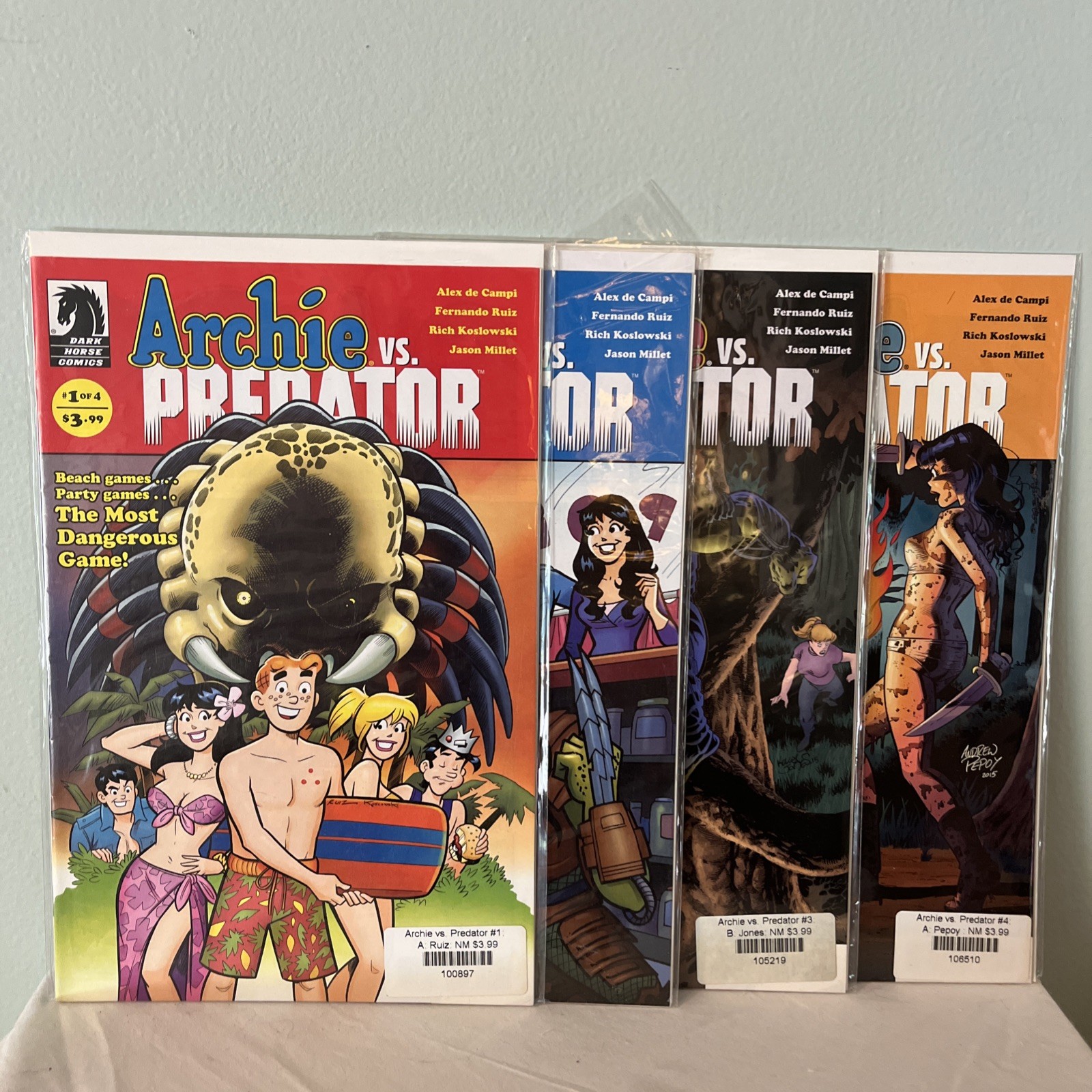 Archie vs. Predator #1-4 Complete Set Dark Horse Comics 2015 VF/NM