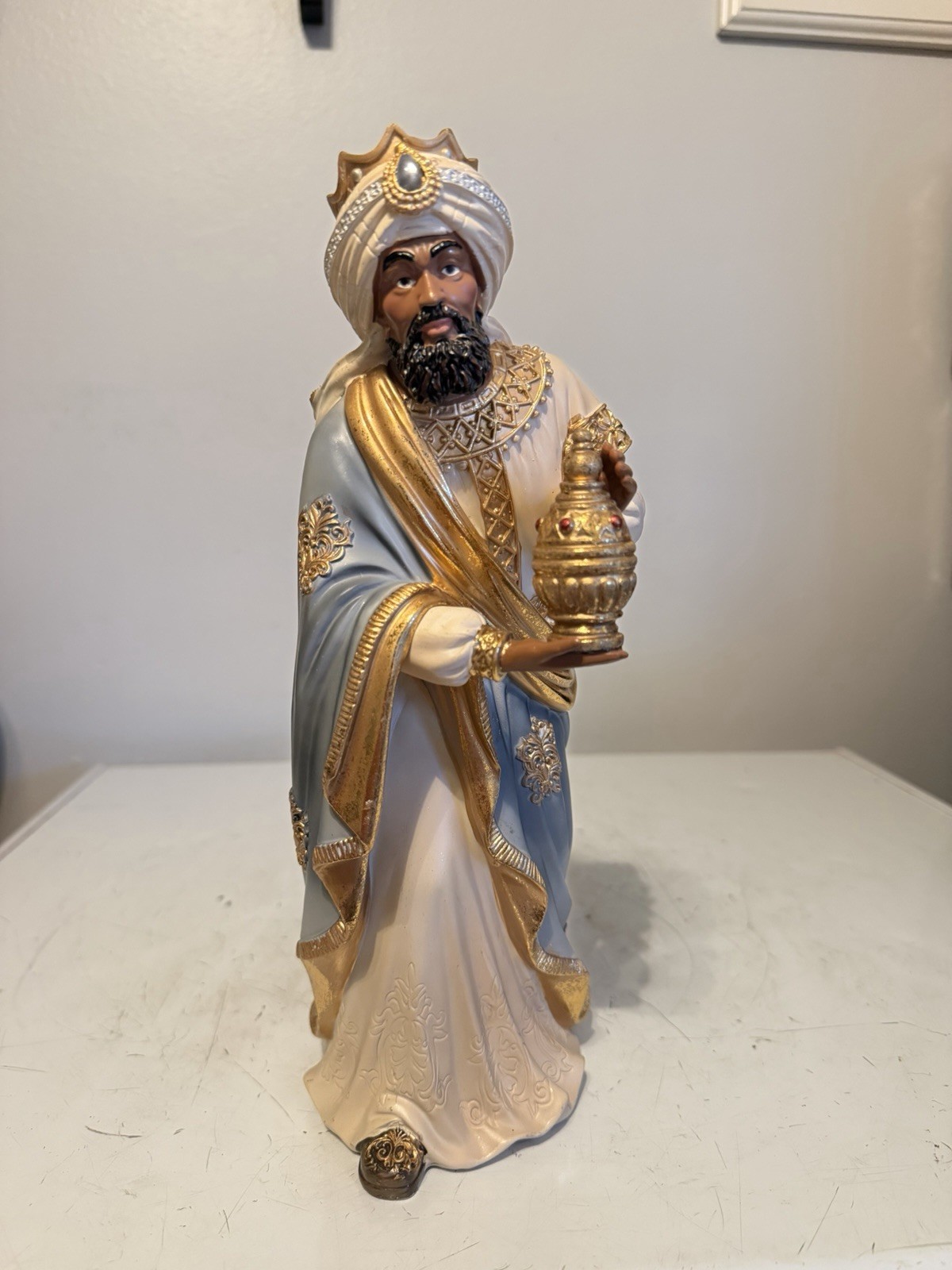 Nativity Reverent King Wise Man Figurine 11.5” Resin Christmas Decor