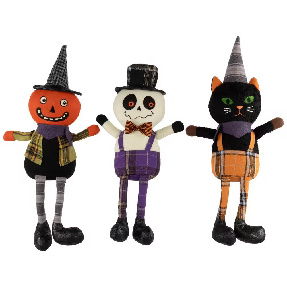 Creepy Trio of Halloween Figures - 17 In. Set of 3