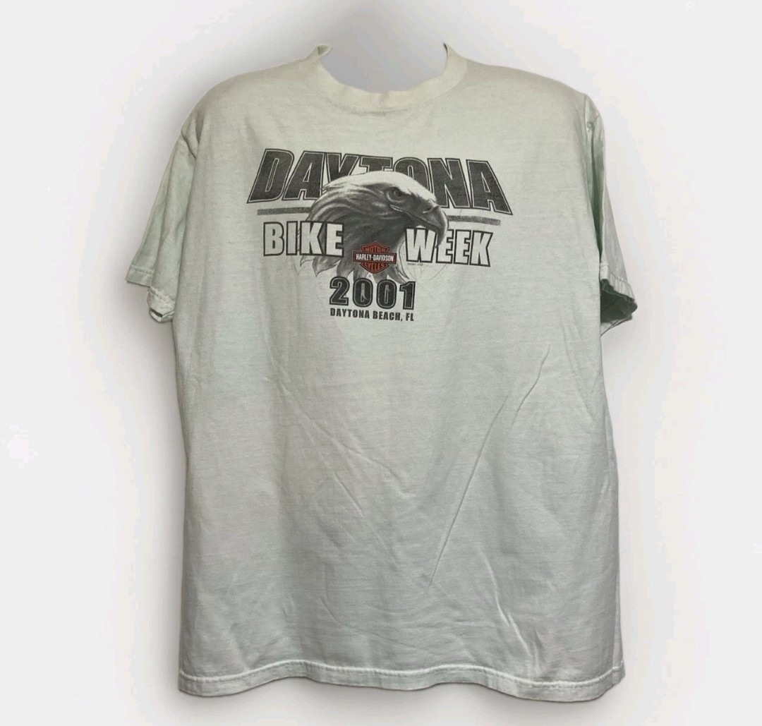 Vintage Y2K Harley Davidson Eagle Daytona Bike Week 2001 T Shirt XL Motorcycle