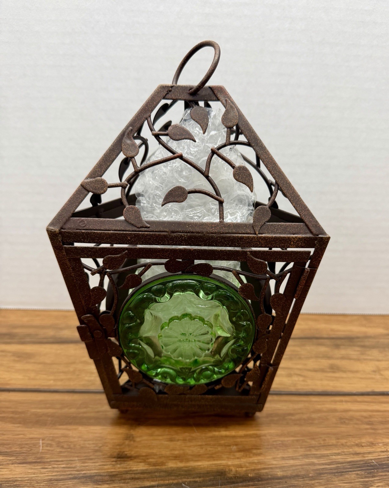 PartyLite La Rosetta Hanging Lantern Green Emerald Tea Candle Holder P7565 NEW