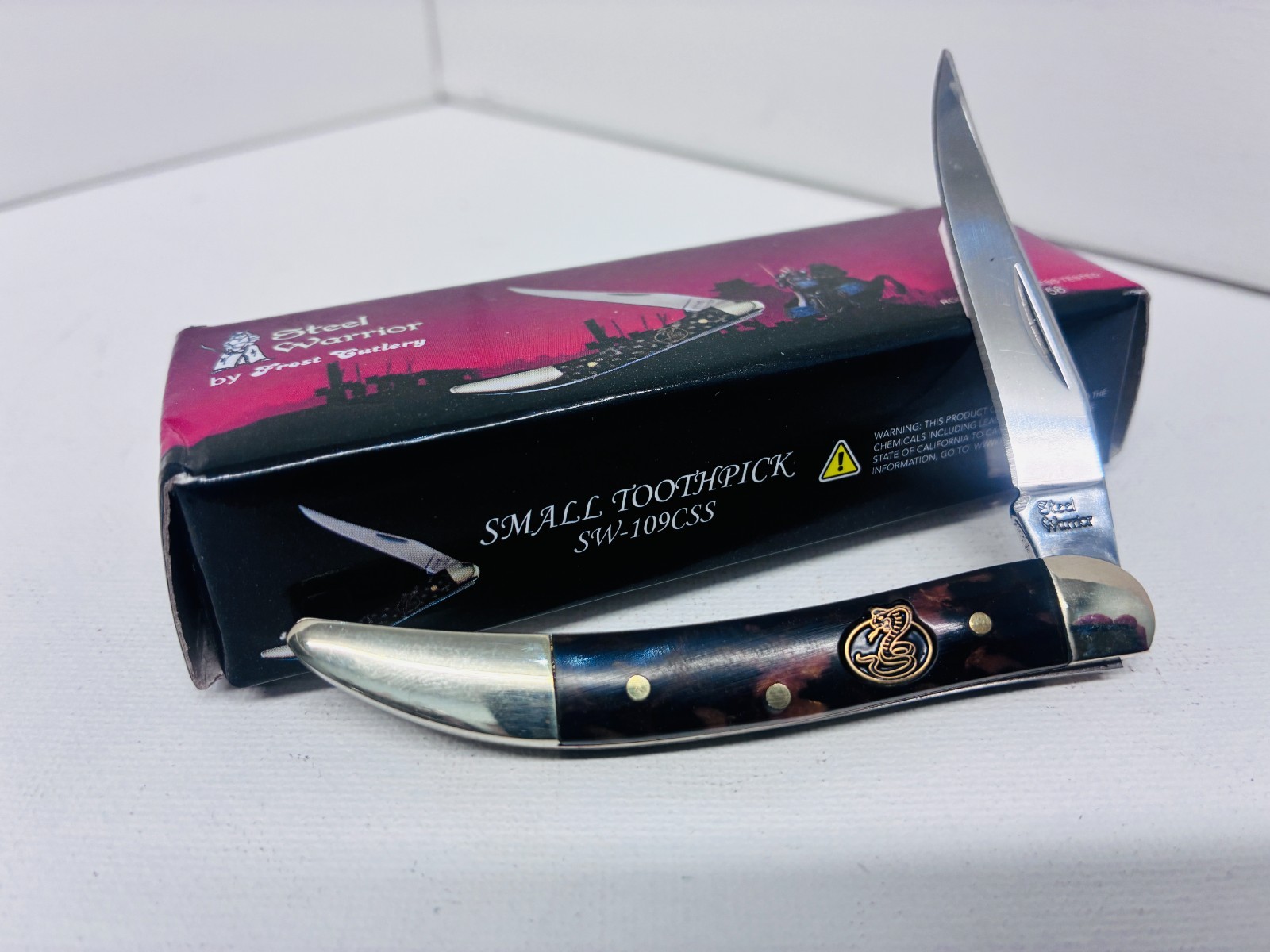 Steel Warrior SW109CSS (manufactured by Frost Cutlery) Cobra Snake Skin Finished